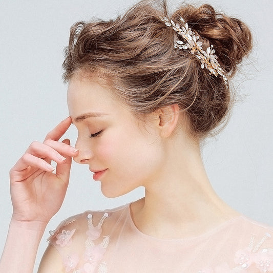 Bridal Hairpin Wedding Alloy Jewelry Headdress Fashion Rhinestones