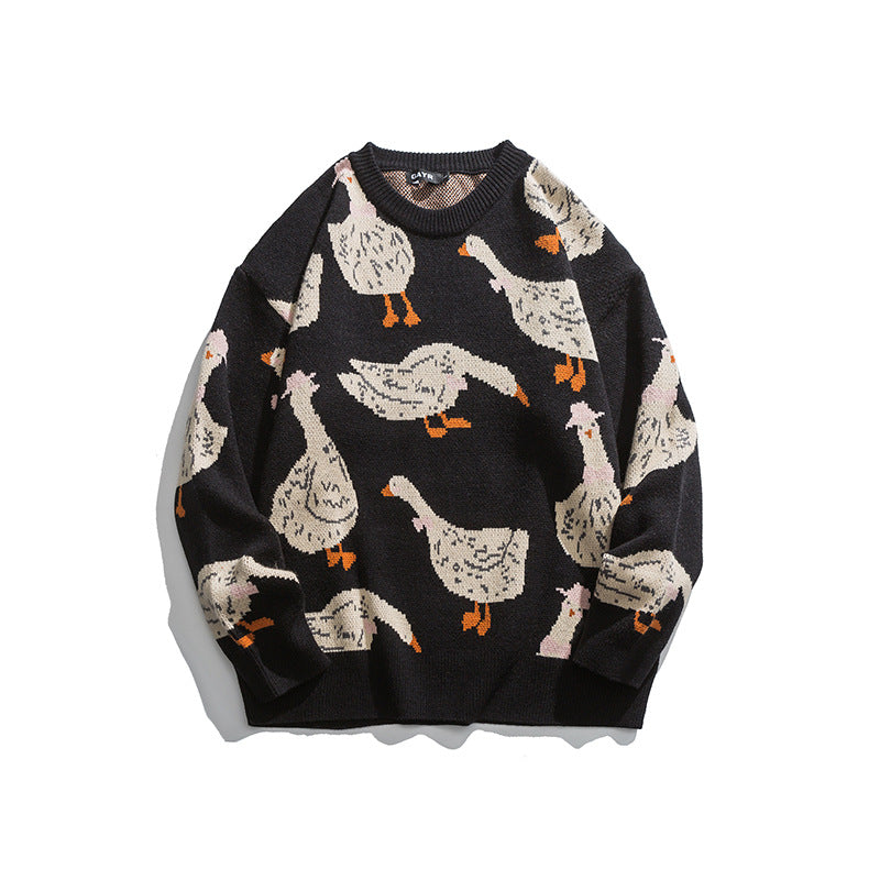 Men's Loose Round Neck Long Sleeve Sweater