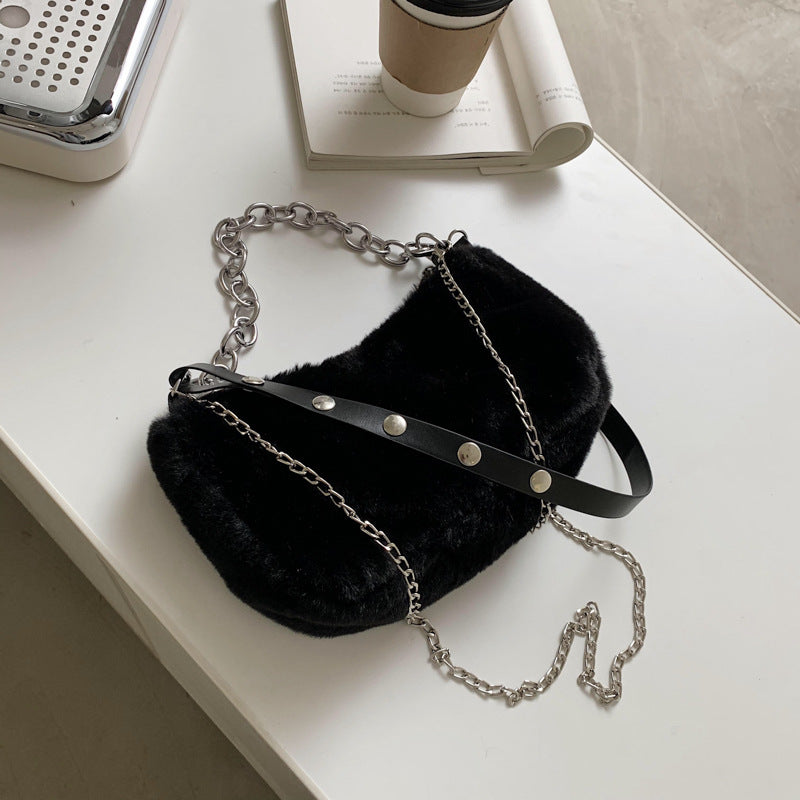 Small Women's Single Shoulder Crossbody Portable Hair Bag