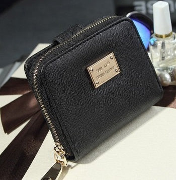 Women's Short Wallet Women's Korean Zip Twist Wallet Cross Cross Wallet Wallet