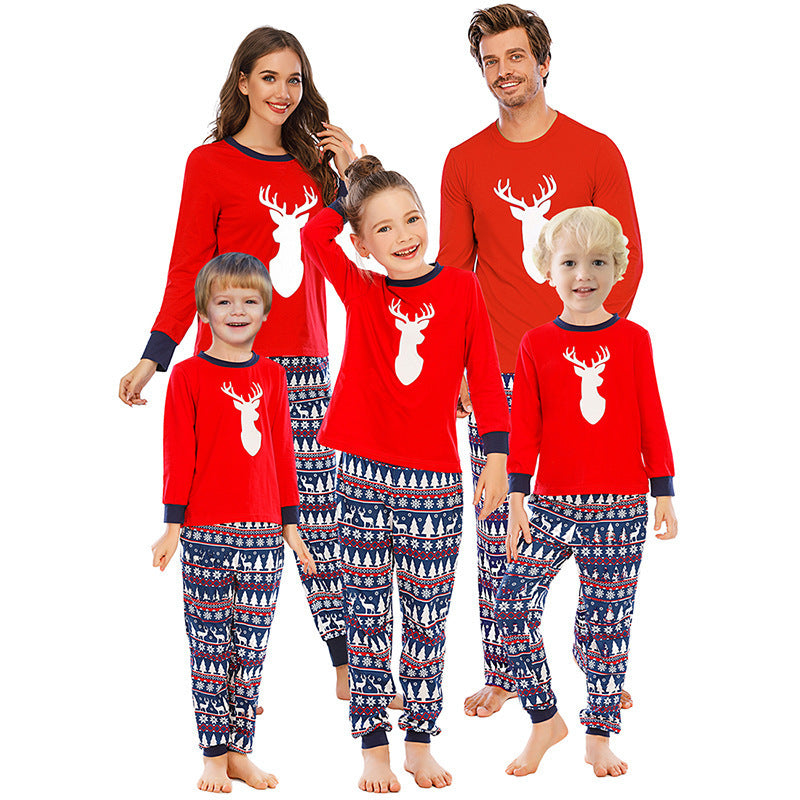 Printed Plaid For Parent-child Home Clothes