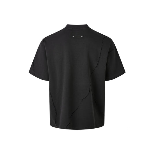 American Street Fashion Fashion Crack Letter Printing Stylish Loose Casual And Comfortable T-shirt