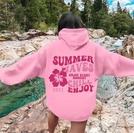 Europæisk Kode Fashion Brev Hip Hop Hættetrøje Tryk Kvinder
