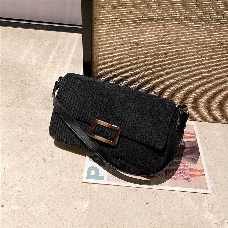 Corduroy fashion all-match trend shoulder bag