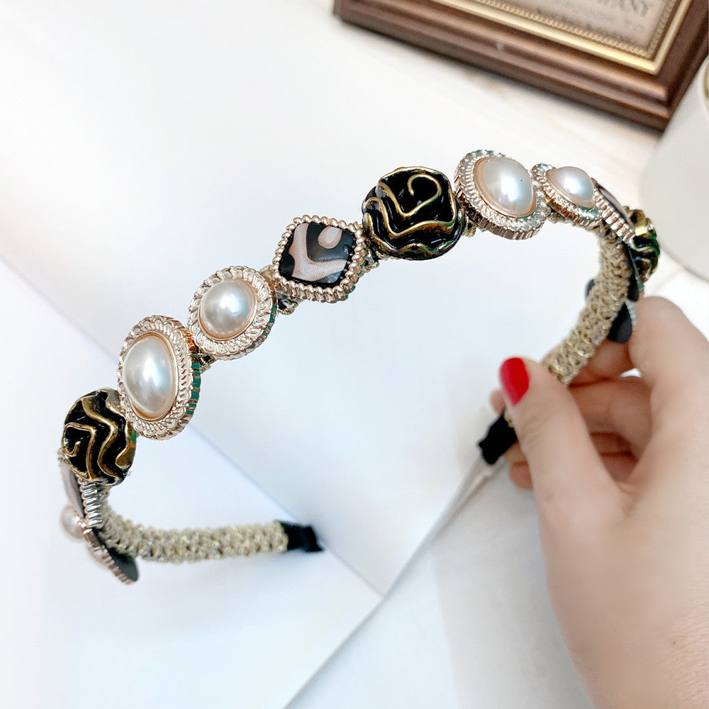 Fairy Head Buckle With Diamond And Pearl Headband