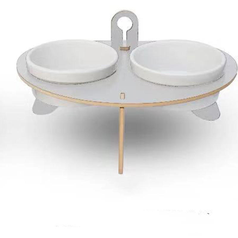 Spine protection oblique mouth cat bowl rack