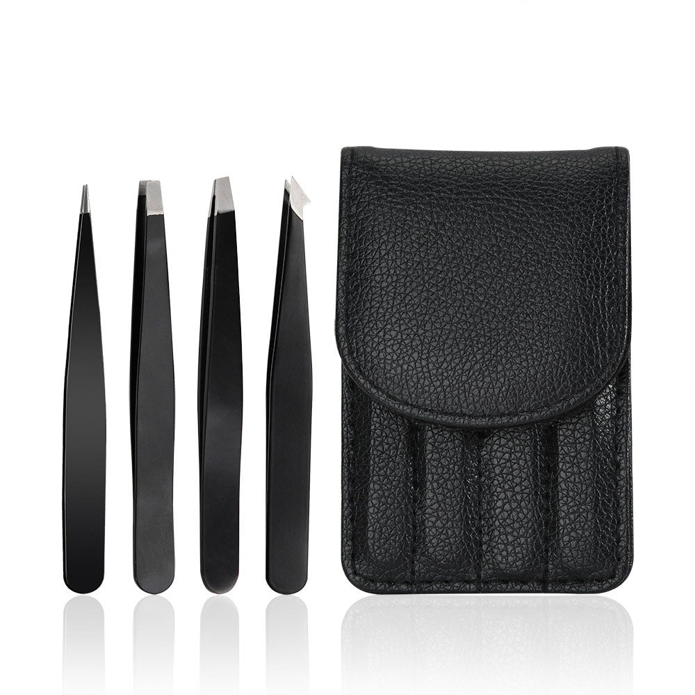 Three Piece Set Of Stainless Steel Eyebrow Plucking Forceps For Eyebrow Trimming Tools