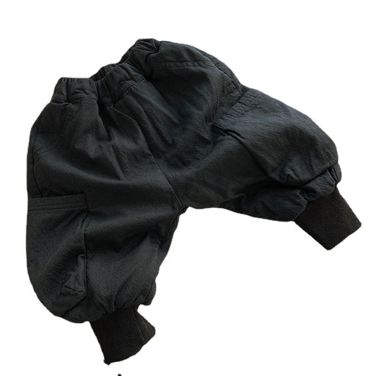 Children's Velvet Padded Loose Overalls