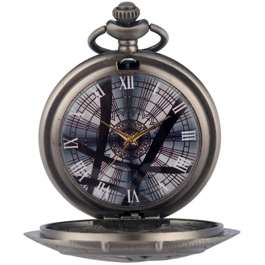 New Creative Hollow Antique Quartz Pocket Watch Ago Motorcycle Eye Theme Pocket Watch
