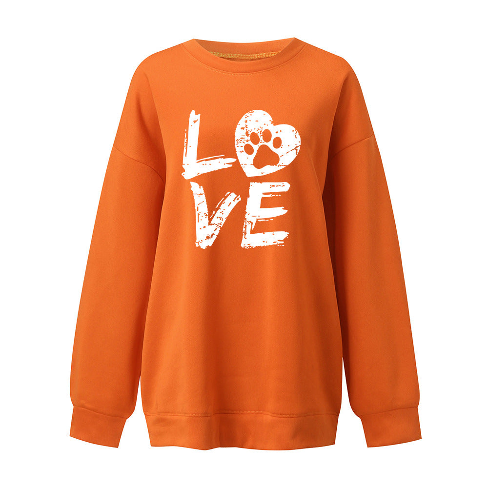 Løs casual Halloween-top med kreativt print til kvinder