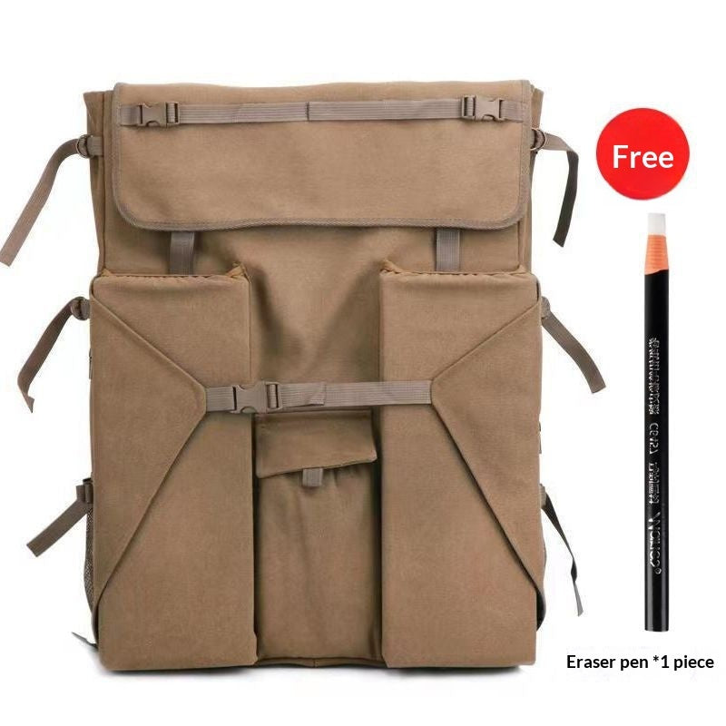 Art Drawing Bag Canvas Backpack In 4K Black, Extra Thick