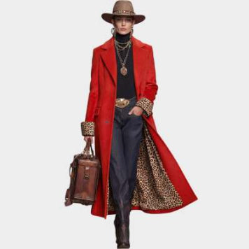 Patchwork Lace Gold Velvet Suit Long Coat Women's Wear