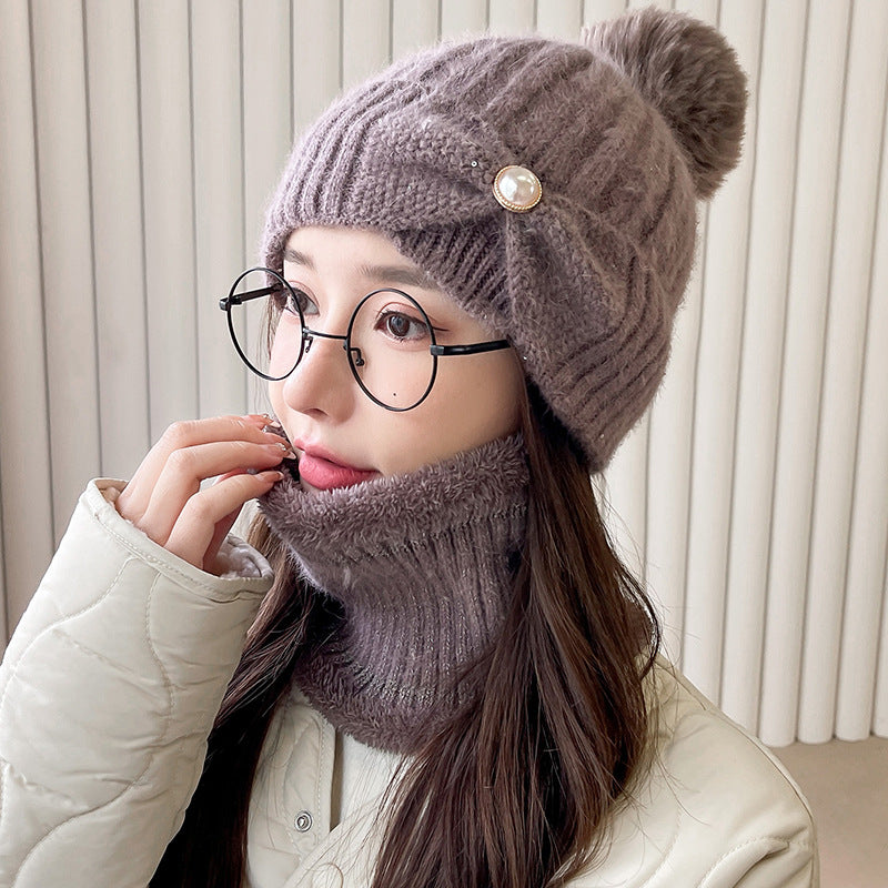Women's Thick Warm Fleece Versatile Wool Hat