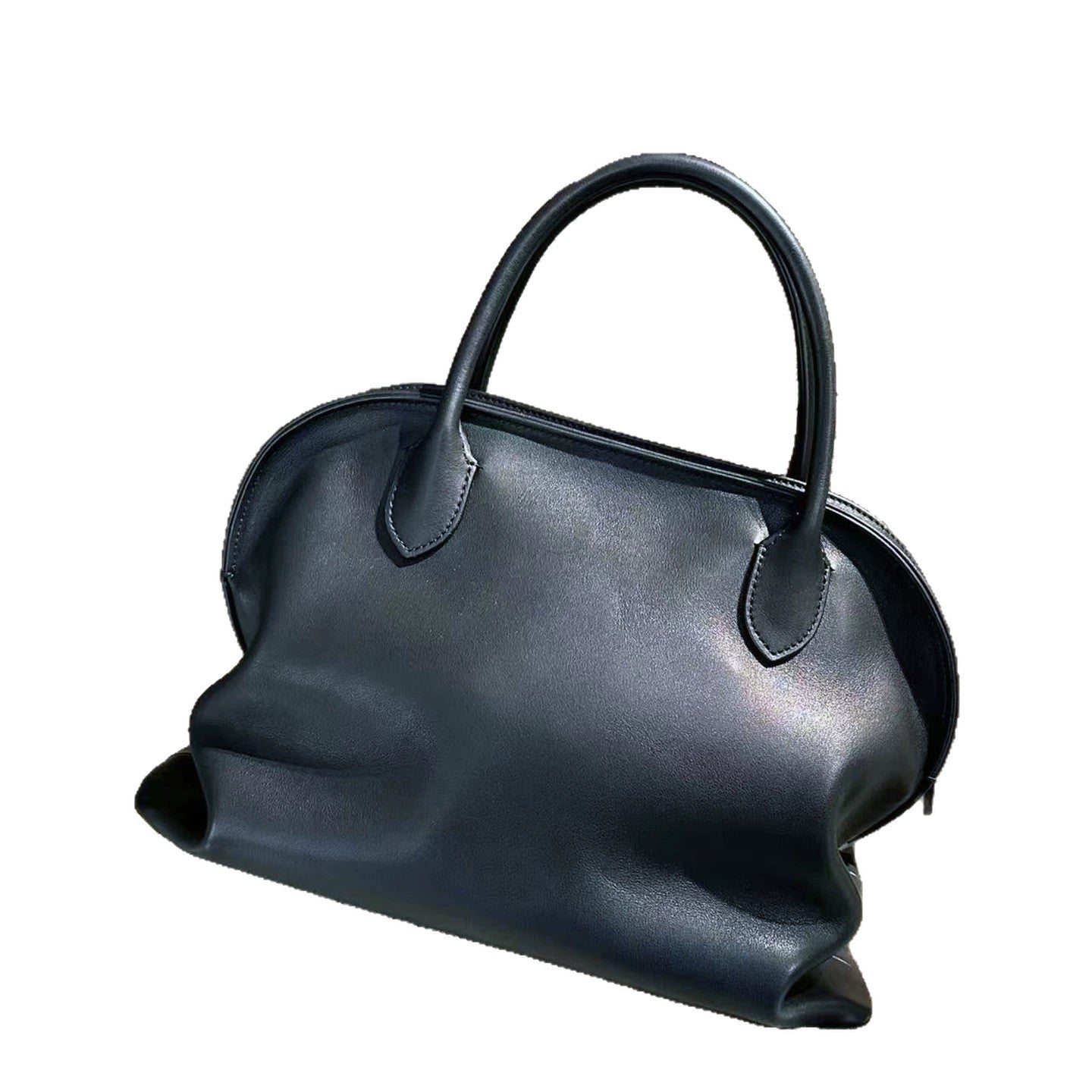 Old Money Style Minimalist Cowhide Shell Bag For Women