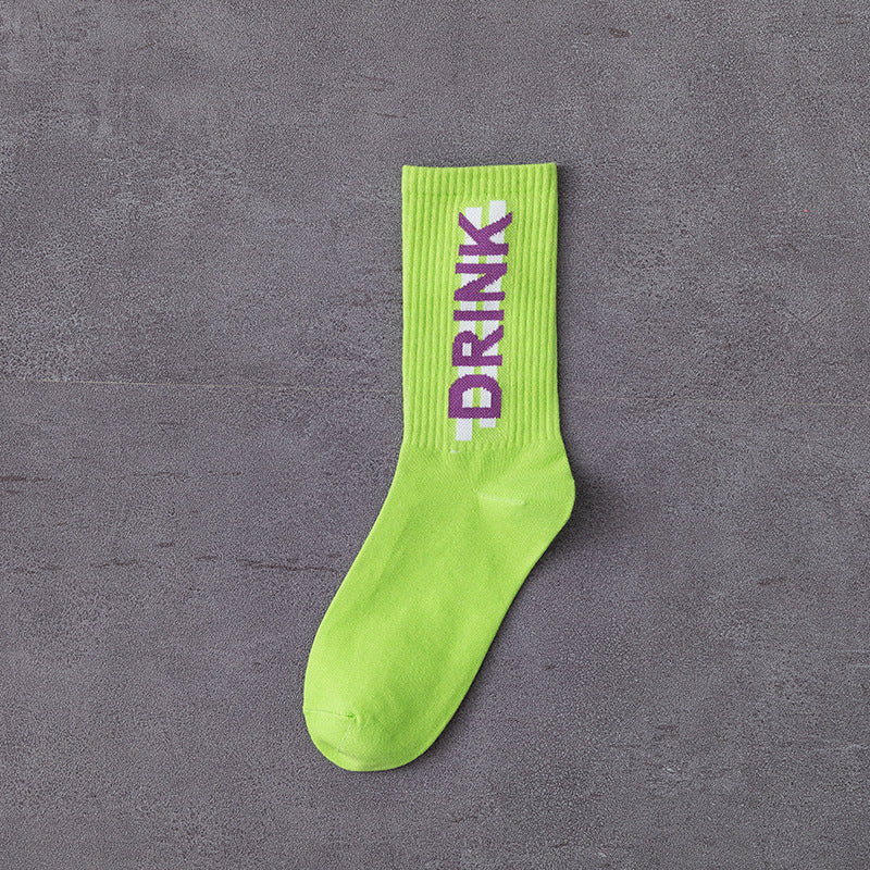 Hip hop english alphabet socks