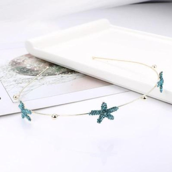 Starfish shell imitation pearl headband female sweet simple headdress net red press hairpin