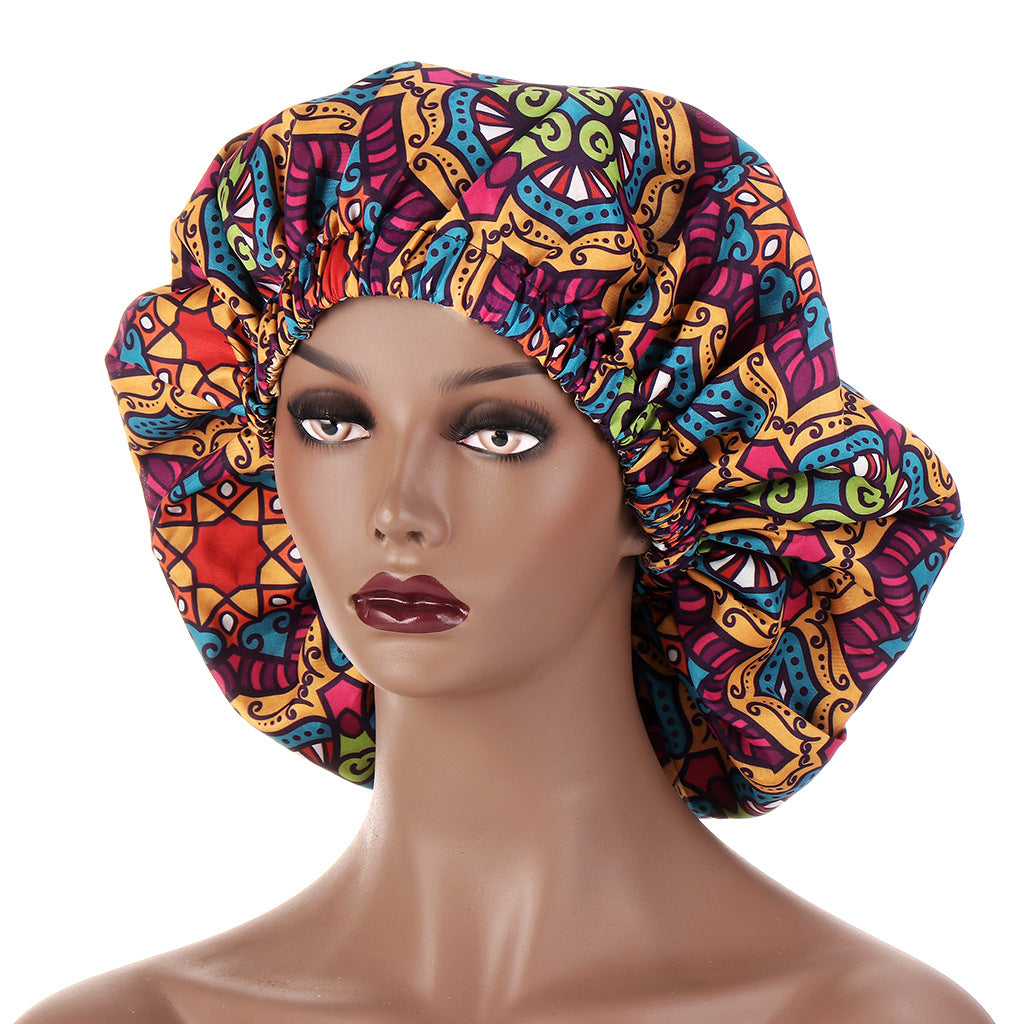 European And American Popular African Style Fashion Printing Elastic Nightcap
