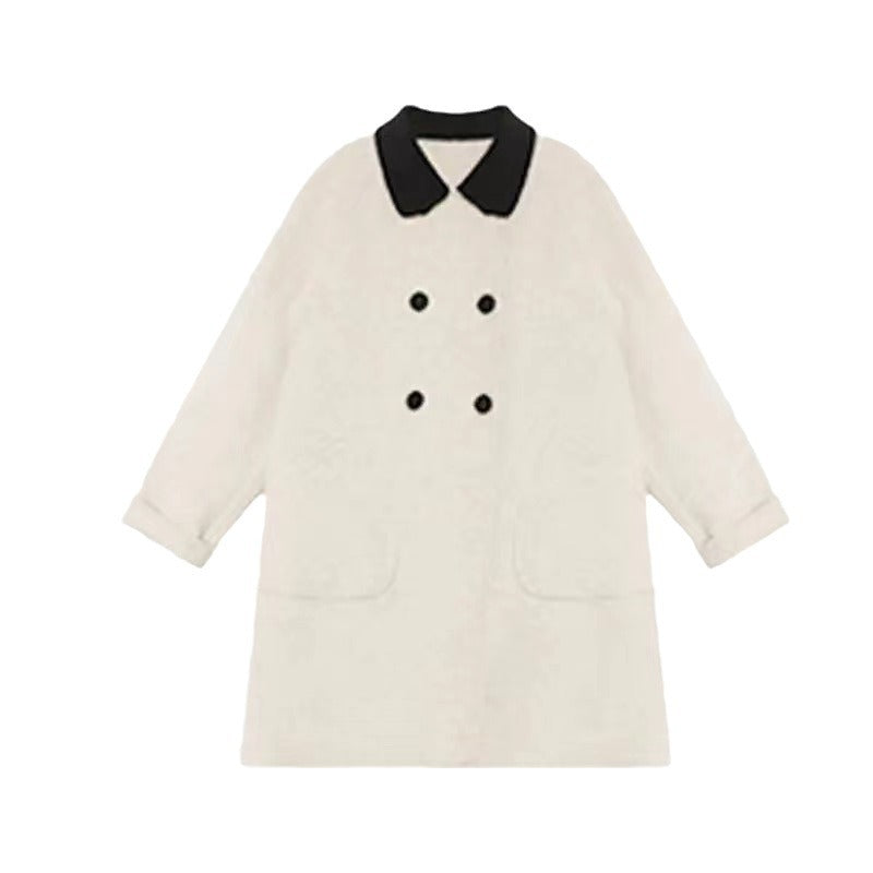 Western Style Woolen Coat Mid-length Padded Coat