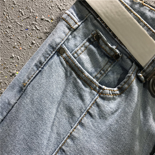 Split pencil jeans