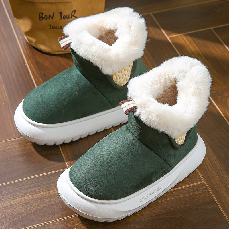 Plush All-inclusive Thick Bottom Non-slip Thick Cotton Shoes