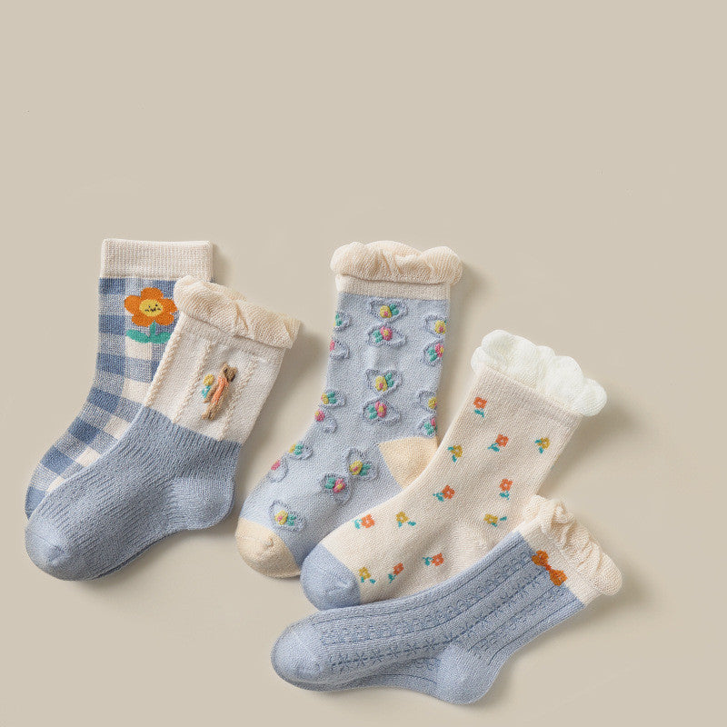 Children's Fashion Lace Cartoon Bear Baby Socks
