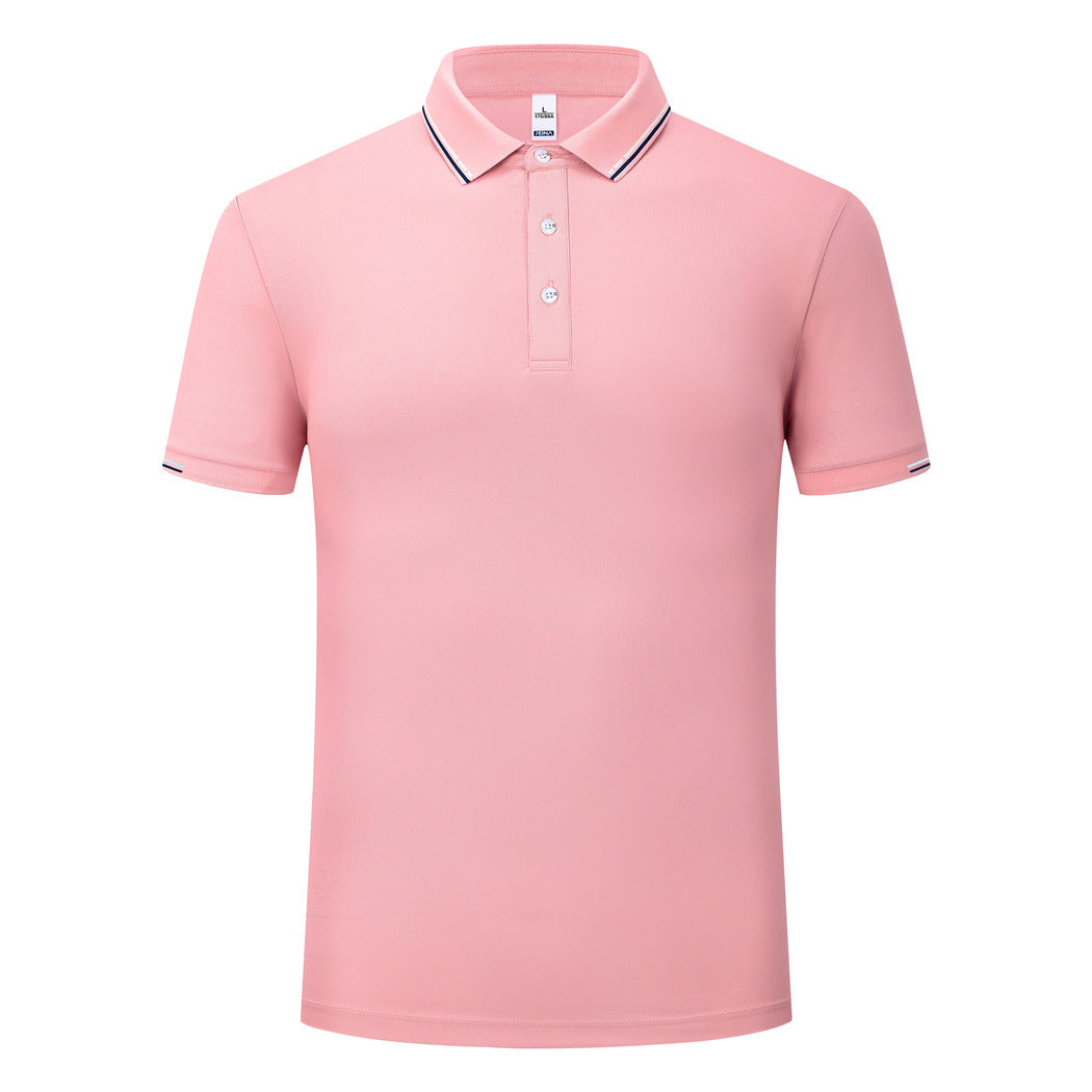 Washed Cotton Polo Shirt Short Sleeve Lapel