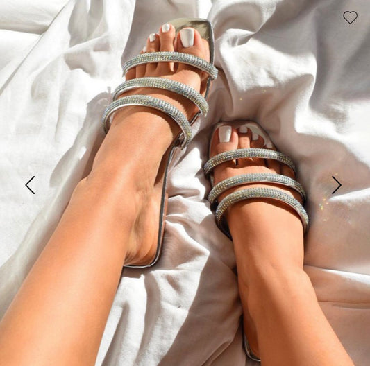 Fashion Simple Ladies Diamond Sandals