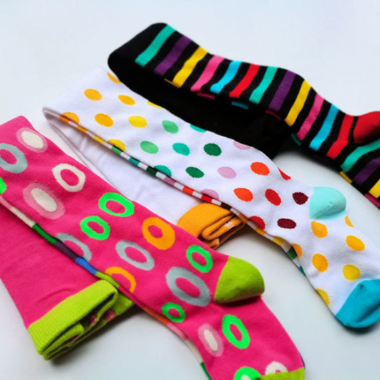European And American Style Girls' Contrast Color Pantyhose Cotton