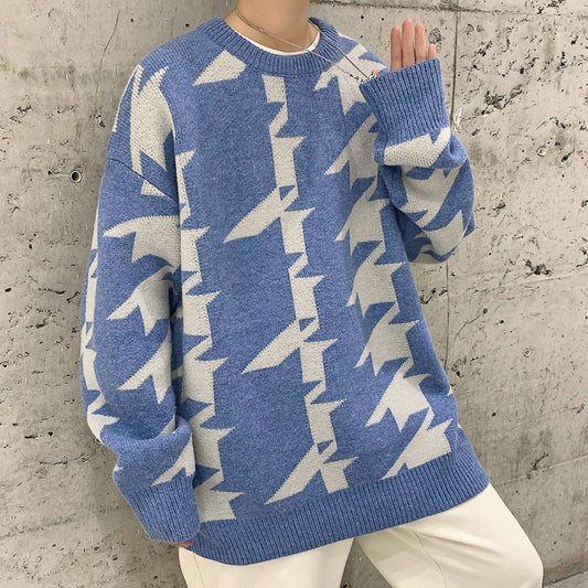 Men's Round Neck Pullover Casual Sweater