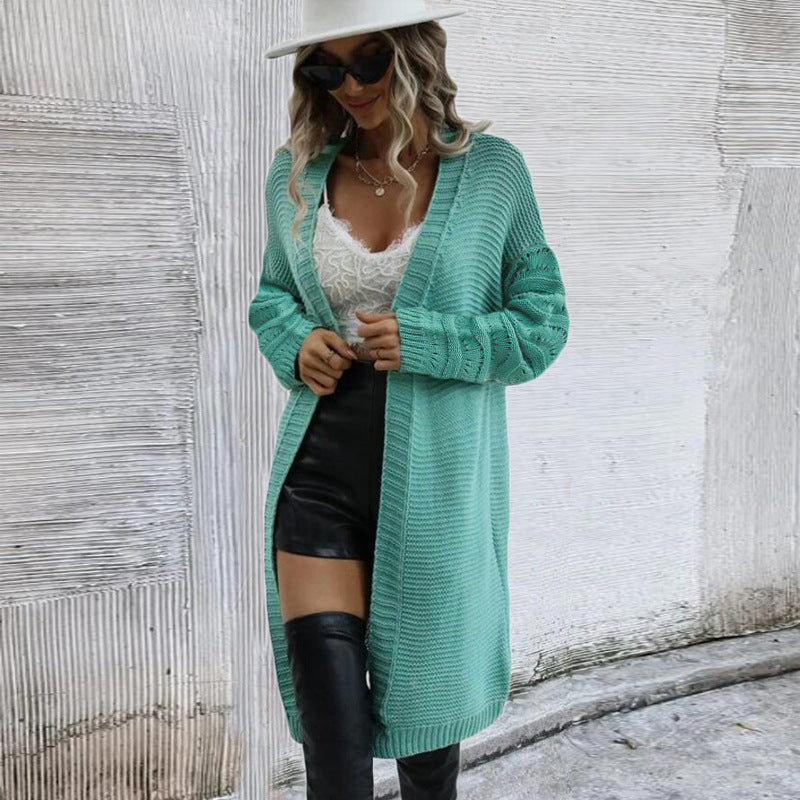 Autumn And Winter New Long Sweater Coat Knitted Cardigan