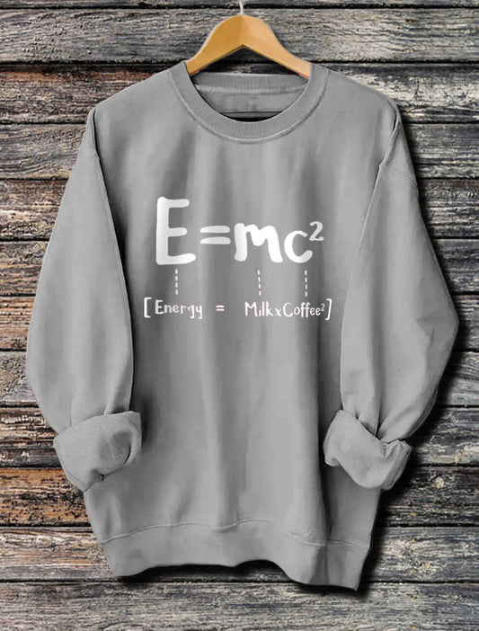 Damehættetrøje med lange ærmer og EMC-print