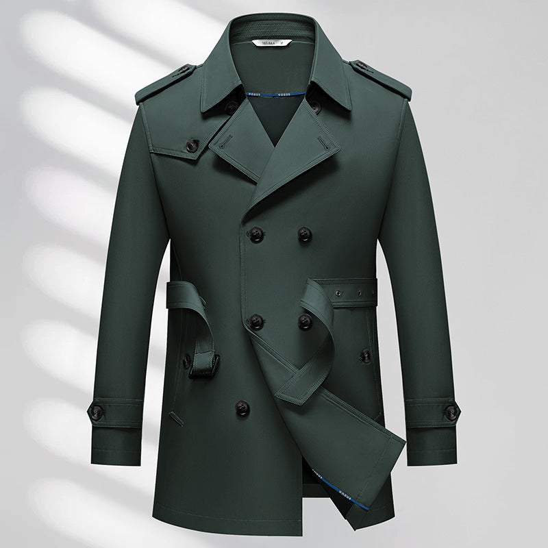 Men's Business Trench Coat Non-ironing Texture