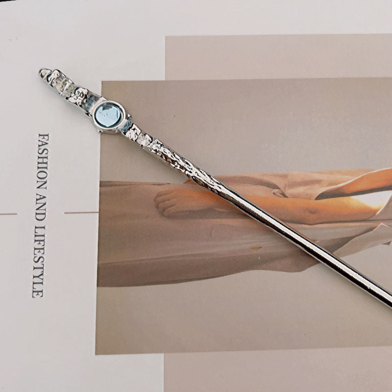 New Chinese Style Simple Moonstone Hairpin Back Head Plate