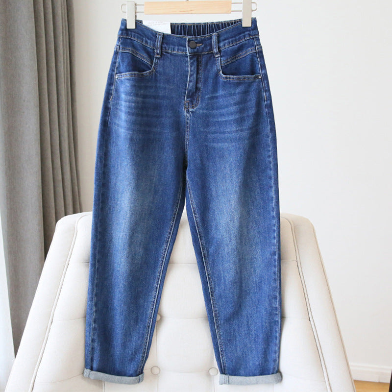 High Waisted Loose Fitting Comfort Jeans
