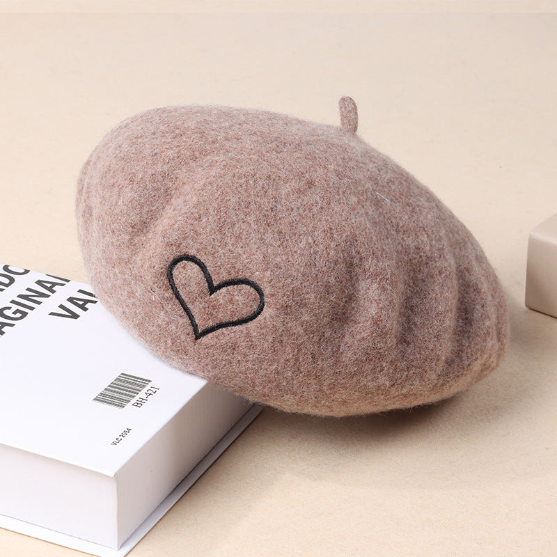 Wool Beret In Autumn And Winter