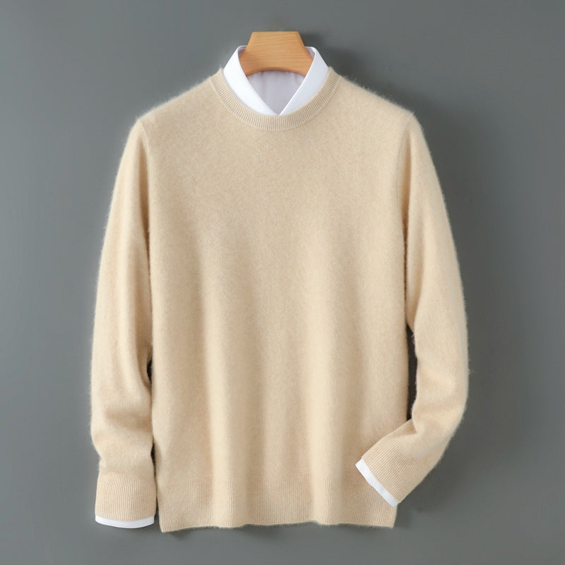 Round Neck Sweater Men's Loose Oversized Knit Bottoming Shirt