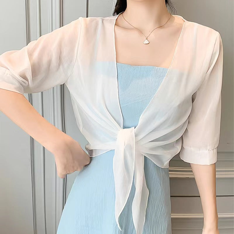 New Versatile Summer Thin Short Shawl Summer Coat Sun Protection Clothing