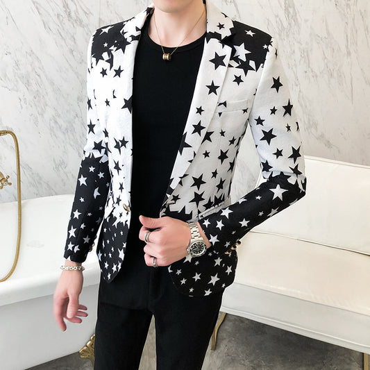 Printed Small Suit Long Sleeve Jacket