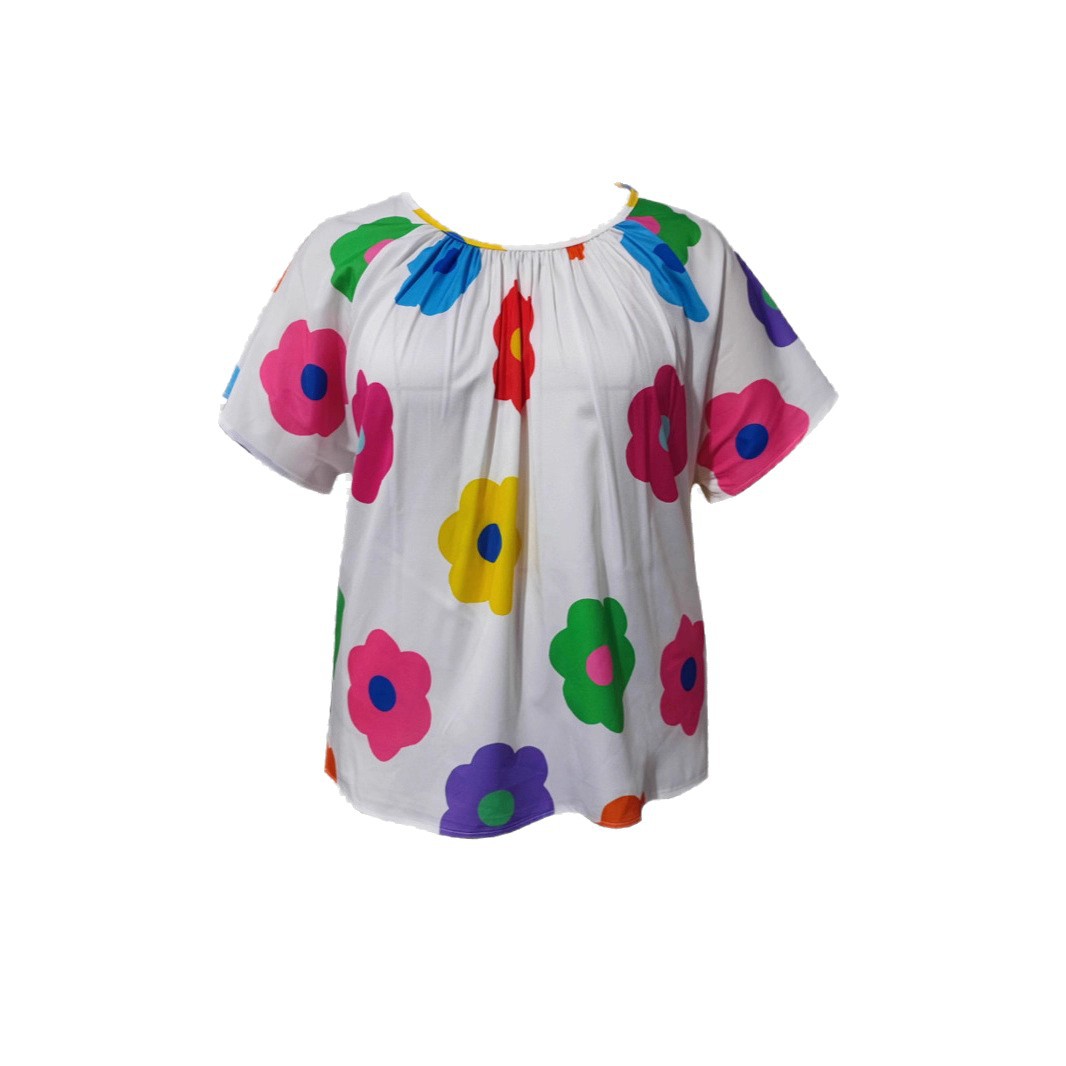 Women's Printing T-shirt Casual Short Sleeve