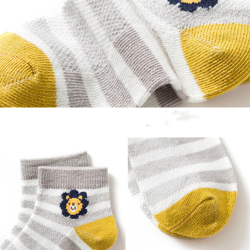 Spring And Summer New Baby's Mesh Breathable Cartoon Socks