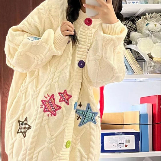 Womens Stylish Thickened Cardigan Sweater Coat