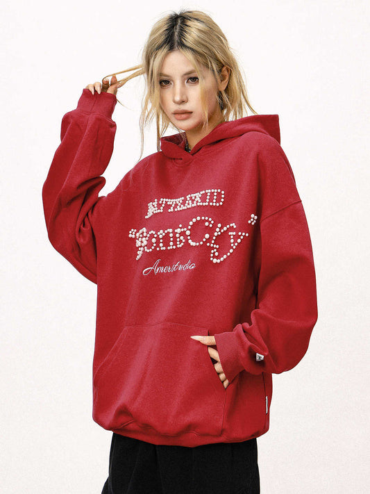 Kvinders Perlestrikket Sweater Efterår Og Vinter Løs Jakke