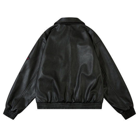 Men's Spring And Autumn Loose Trendy Punk Button Motorcycle Clothing Jacket