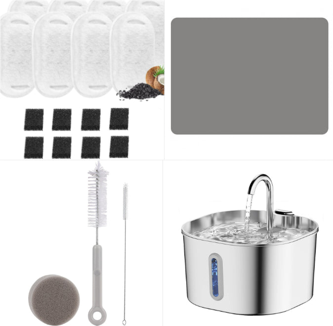 Stainless Steel Smart Pet Water Dispenser Automatic Circulation Large Capacity