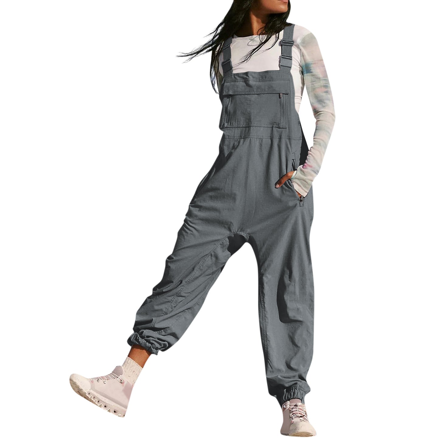Arbejds Bib Top Bukser Amazon Fashion Fritid Tilspidset Jumpsuit
