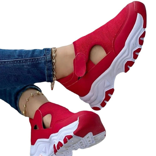 Women's Color Matching Thick Sole Casual Shoes