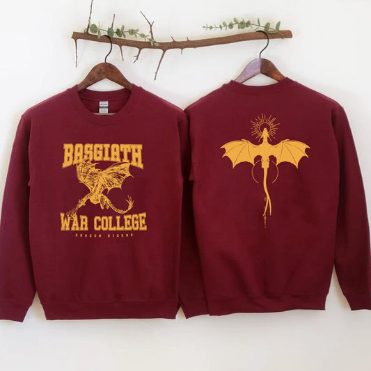 Vintage Fourth Wing Sweatshirt Dragon Rider 2 Side Print Bas