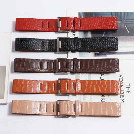 Leather Pin Buckle Imitation Leather PU Belt