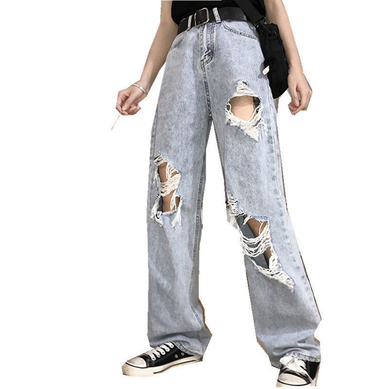Loose Student Straight-leg Daddy Wide-leg Pants
