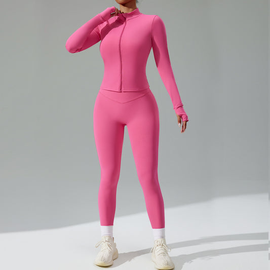 Cardigan Running Sports Quick-drying Workout Clothes Three-piece Suit